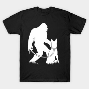 Bigfoot Walking Belgian Malinois T-Shirt