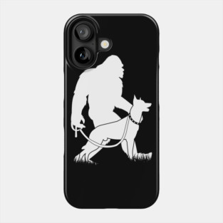 Bigfoot Walking Belgian Malinois Phone Case