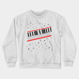 Michael 80s Beat It Piano // Keyboard Design Crewneck Sweatshirt