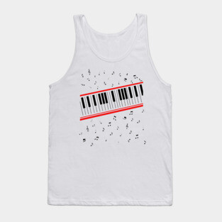 Michael 80s Beat It Piano // Keyboard Design Tank Top