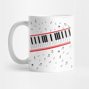 Michael 80s Beat It Piano // Keyboard Design Mug