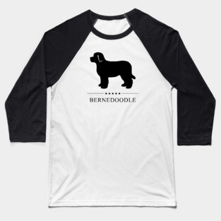 Bernedoodle Black Silhouette Baseball T-Shirt