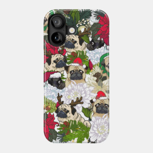 Because Christmas Pug Phone Case