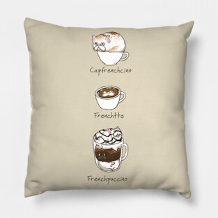 My favorite coffee Frenchie Pillow