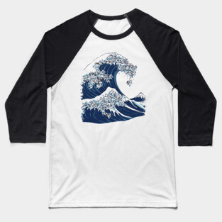 The Great Wave Shih Tzu Baseball T-Shirt