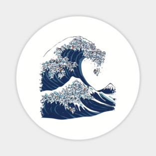 The Great Wave Shih Tzu Magnet