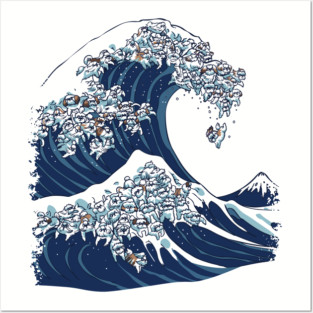 The Great Wave Shih Tzu Posters and Art