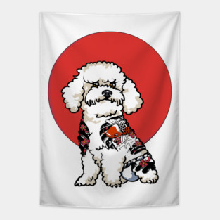 Yakuza Bichon Frise Tapestry