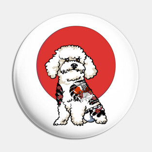 Yakuza Bichon Frise Pin