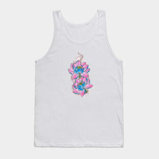 Lotus Tattoo Flower Tank Top