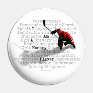 I Am A Hockey Player Pin