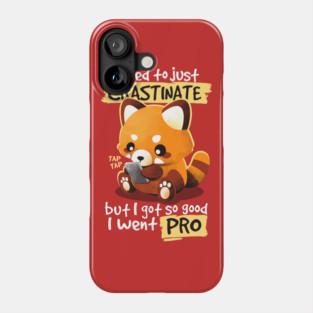 Red panda procrastinator Phone Case