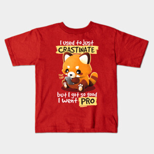 Red panda procrastinator Kids T-Shirt