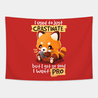 Red panda procrastinator Tapestry