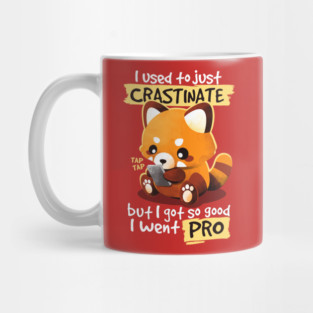 Red panda procrastinator Mug