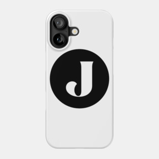 J (Letter Initial Monogram) Phone Case