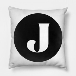 J (Letter Initial Monogram) Pillow