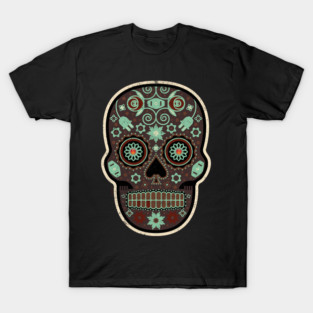 Cráneo de Café Mexican Sugar Skull T-Shirt