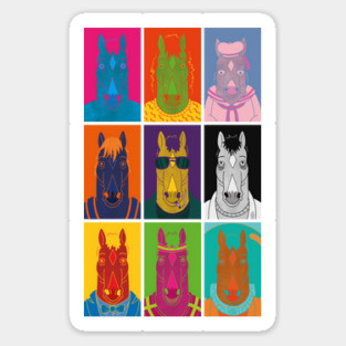Bojack Horseman Art Pop Sticker