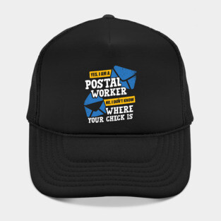 Funny Postal Worker Job Letter Carrier Gift Hat