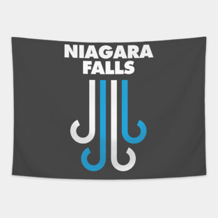Niagara Falls Retro Design Tapestry