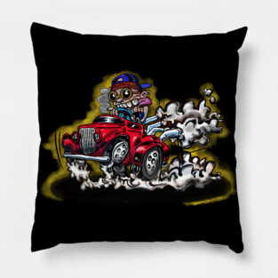 So Cal Hot Rod drag racing cartoon Pillow
