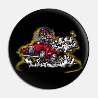 So Cal Hot Rod drag racing cartoon Pin