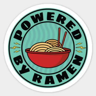 Powered By Ramen Japanese Noodles Sticker