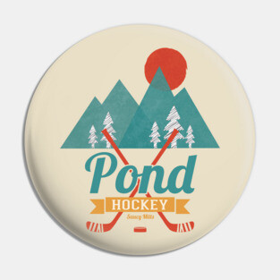 Retro Pond Hockey Pin