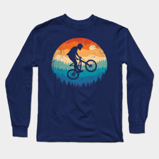 Mountain Biking Retro Long Sleeve T-Shirt