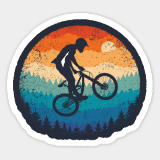 Mountain Biking Retro Sticker