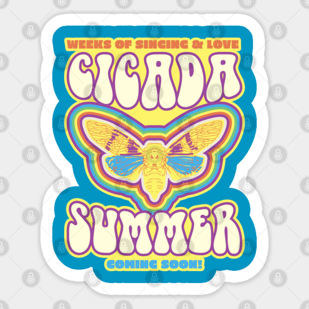 Cicada Summer Retro Vintage Art Meme Sticker by creative