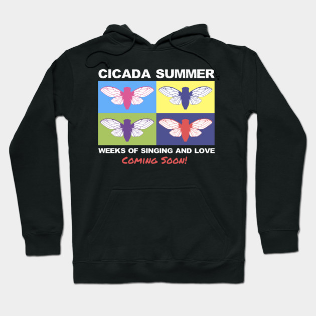 Cicada Summer Retro Theme Pop Art Meme Hoodie by creative
