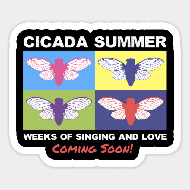 Cicada Summer Retro Theme Pop Art Meme Magnet by creative