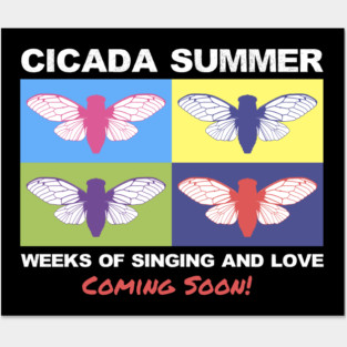 Cicada Summer Retro Theme Pop Art Meme Posters and Art