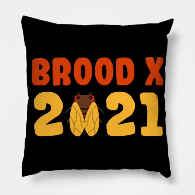 Cicada Brood X 2021 Reemergence Theme Design Pillow by creative