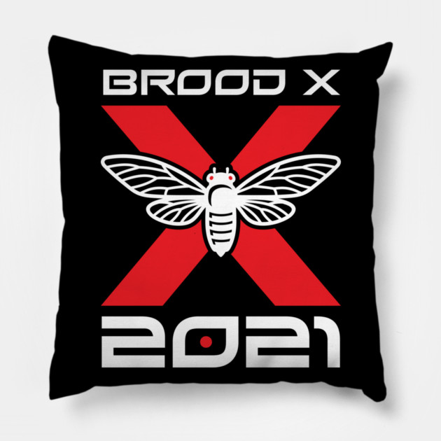 Cicada Brood X 2021 Reemergence Theme Minimalist Pillow by creative
