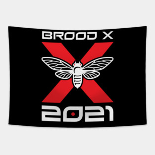 Cicada Brood X 2021 Reemergence Theme Minimalist Tapestry