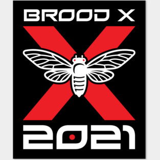 Cicada Brood X 2021 Reemergence Theme Minimalist Posters and Art
