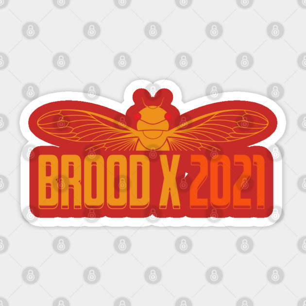 Cicada Brood X 2021 Reemergence Theme Minimalist Sticker by creative