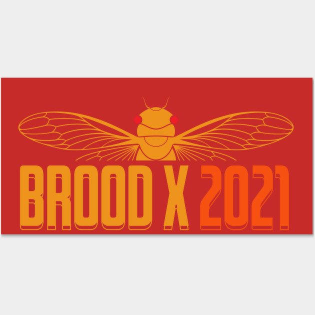 Cicada Brood X 2021 Reemergence Theme Minimalist Wall Art by creative