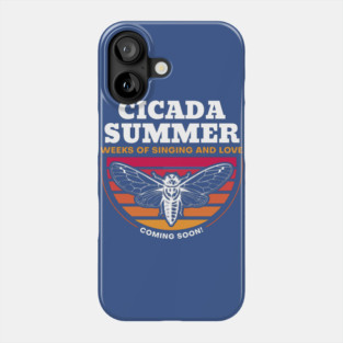 Cicada Summer Retro Vintage Art Meme Phone Case