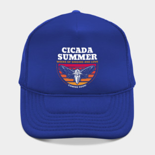 Cicada Summer Retro Vintage Art Meme Hat