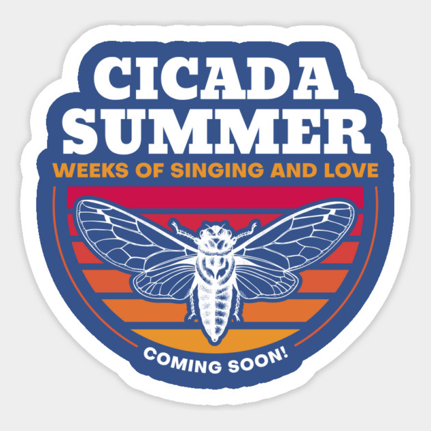 Cicada Summer Retro Vintage Art Meme Magnet by creative