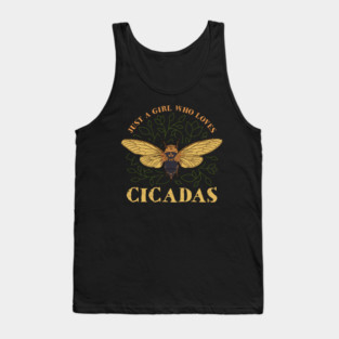Just a Girl Who Loves Cicadas Artsy Tank Top