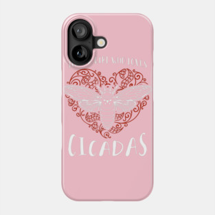 Just a Girl Who Loves Cicadas Artsy Heart Phone Case