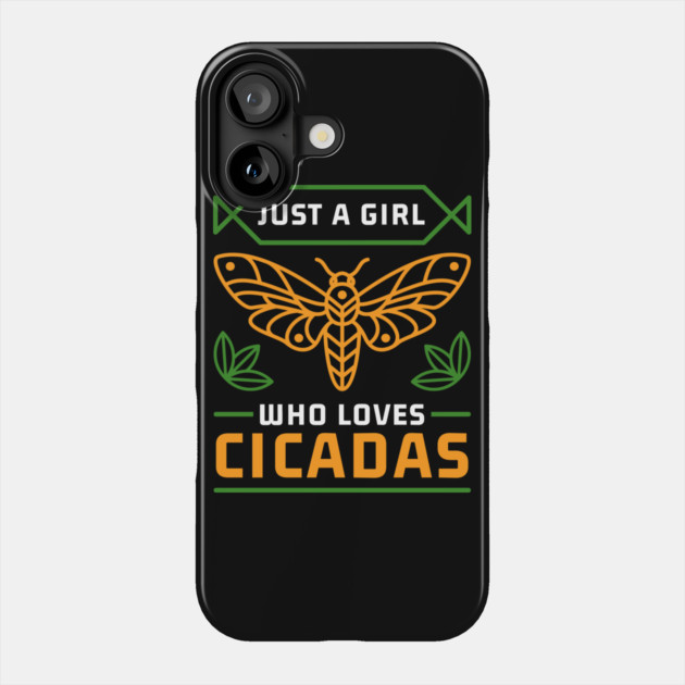 Just a Girl Who Loves Cicadas Minimalist & Modern Phone Case by creative