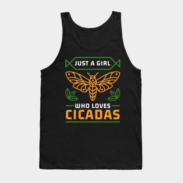 Just a Girl Who Loves Cicadas Minimalist & Modern Tank Top by creative