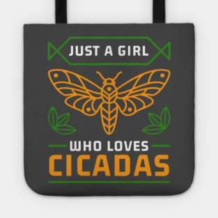 Just a Girl Who Loves Cicadas Minimalist & Modern Tote