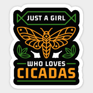 Just a Girl Who Loves Cicadas Minimalist & Modern Magnet